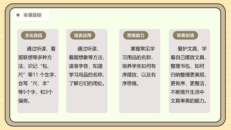 【核心素养】统编版一上语文 7 小书包（第一课时）课件+教案03