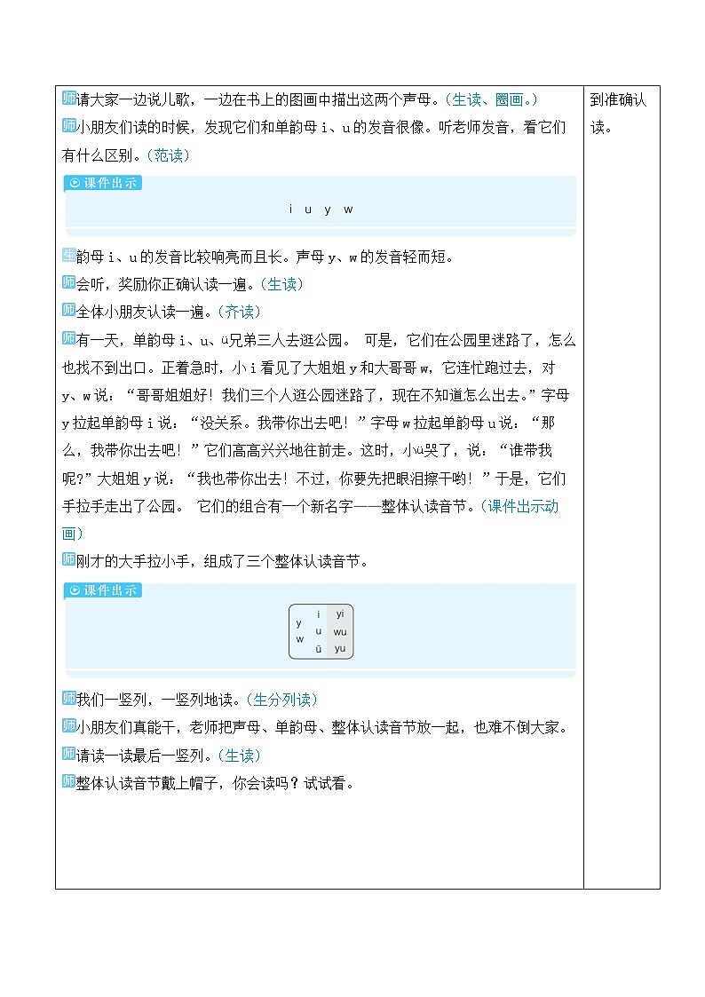 统编版2024（秋）语文一上 汉语拼音9《 y w 》课件+教案+音视频素材03