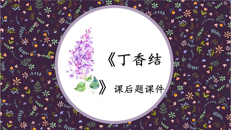 《丁香结》课后题课件01