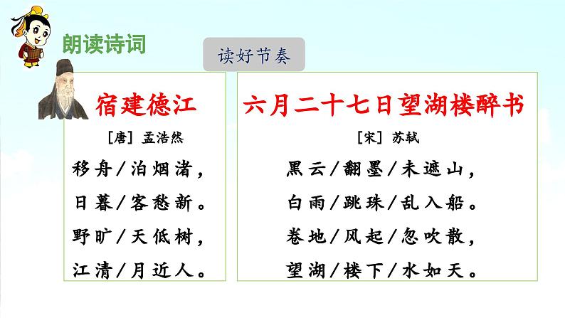 《古诗词三首  六月二十七日望湖楼醉书》 课件（第一课时）第7页