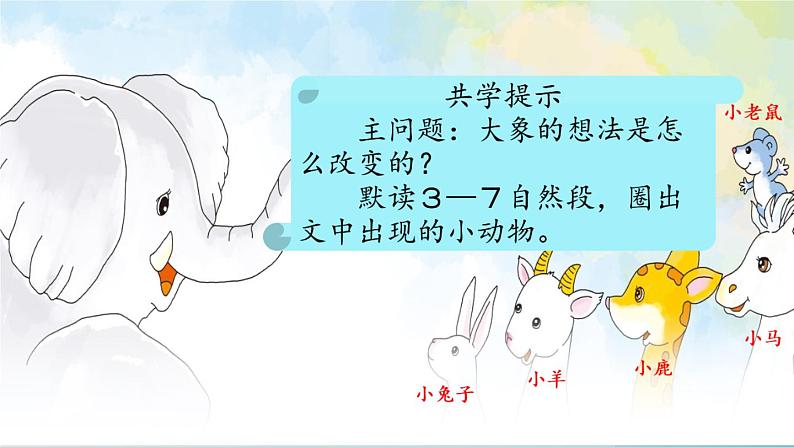 部编版（五四制）语文二年级下册 19 大象的耳朵(1)（课件）04