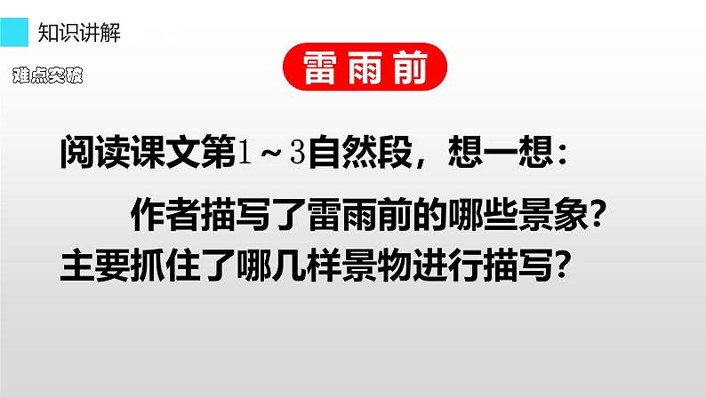 部编版（五四制）语文二年级下册 16 雷雨 (2)（课件）第6页