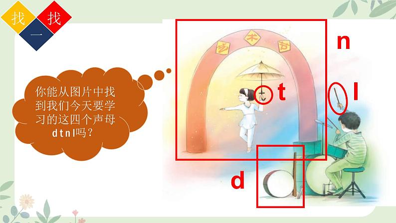 2024年秋一年级上册4 d t n l 课件第4页