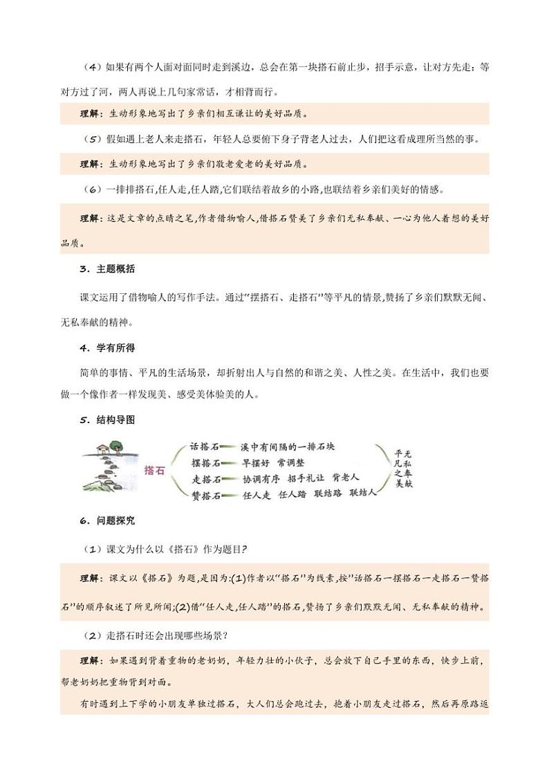 2024～2025学年五年级语文上册第二单元课文知识梳理讲义02