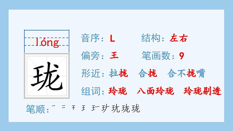 统编版（2024）五年级语文上册17.松鼠生字课件第5页