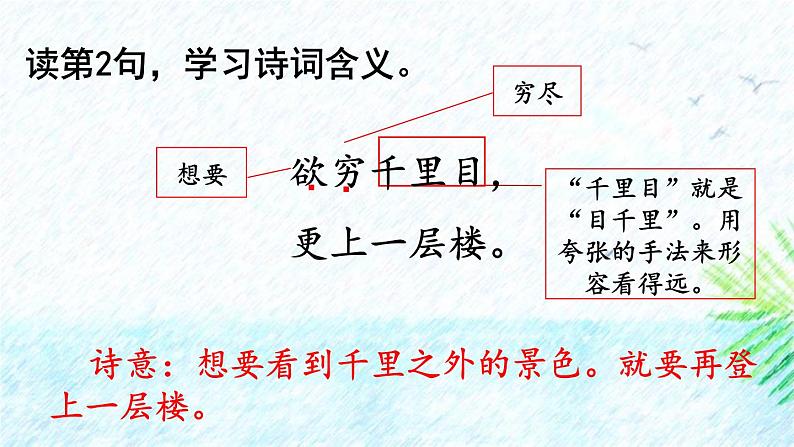 人教版语文二上《登鹳雀楼.PPT08