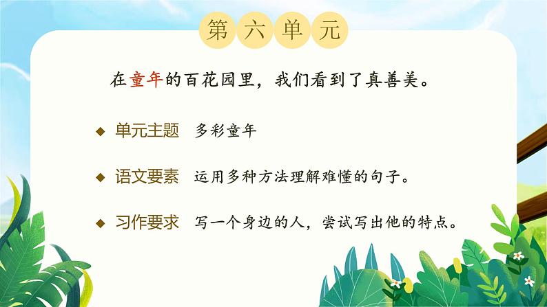 三年级下册第六单元单元导读及《童年的水墨画》第4页