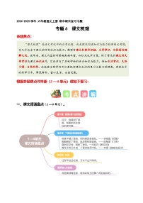 专题 06 课文梳理（专项训练）-2024-2025学年六年级语文上学期期中复习讲练测（统编版）