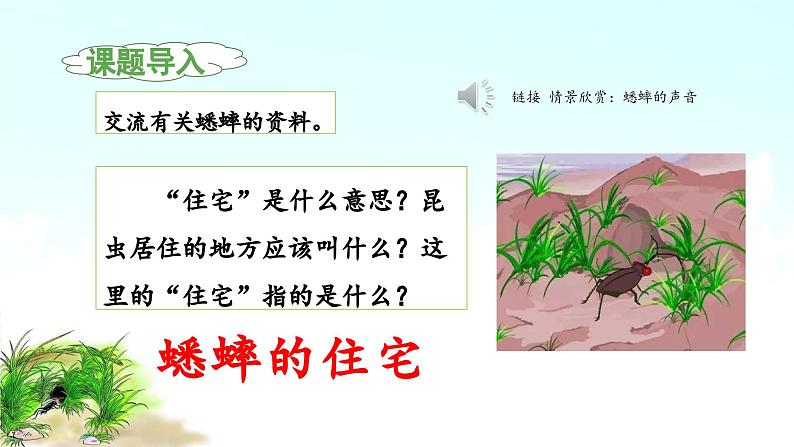 《蟋蟀的住宅》教学课件（第一课时）第5页