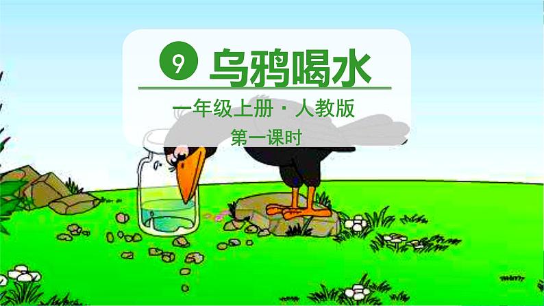 部编版（2024）语文一年级上册 _第八单元 阅读 9  乌鸦喝水 PPT课件04