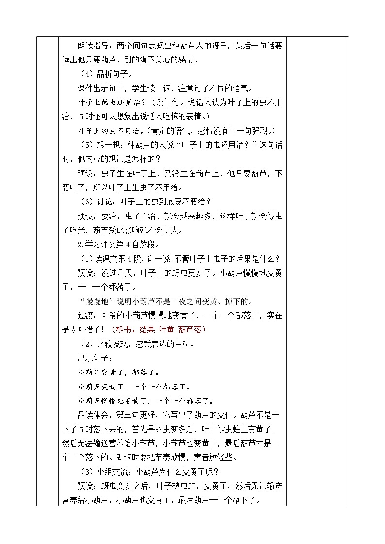 《我要的是葫芦》优质教案（第二课时）第2页