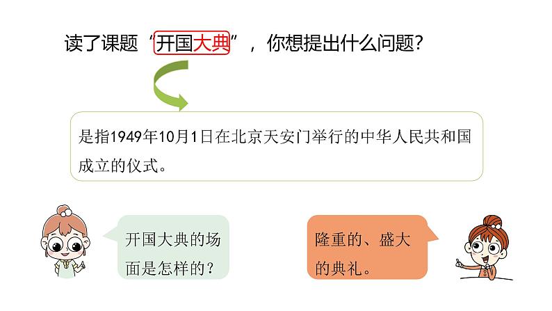 六年级上册语文课件-第2单元7《开国大典》课时2 人教部编版 (共27张PPT)第3页