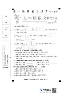 河北省邢台市威县枣园校区2024-2025学年五年级语文上学期第一阶段能力提升月考试卷