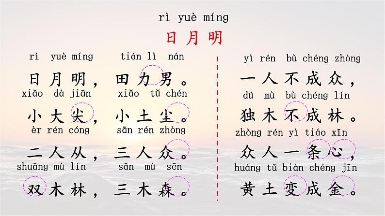 识字 6《  日月明 》 -2024-2025学年一年级语文上册同步精品课件（统编版）第7页