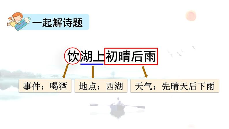 统编版（2024）三年级语文上册17古诗三首-饮湖上初晴后雨课件1第5页