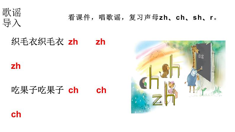 小学语文新部编版一年级上册 第三单元第八课《zh ch sh r》第二课时教学课件（2024秋）第2页