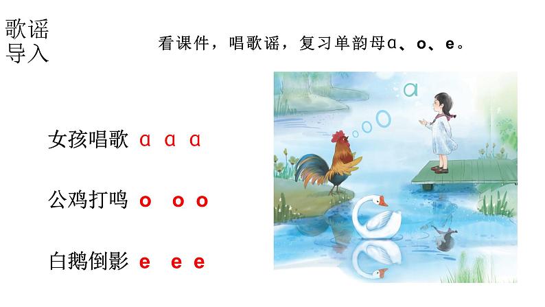 小学语文新部编版一年级上册 第二单元第一课《ɑ o e》第二课时教学课件（2024秋）第2页