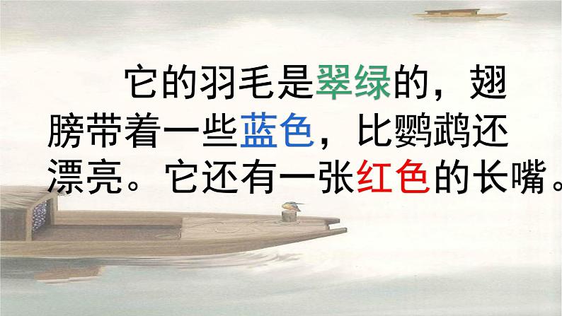 《搭船的鸟》课件、教案、作业设计、实录视频04