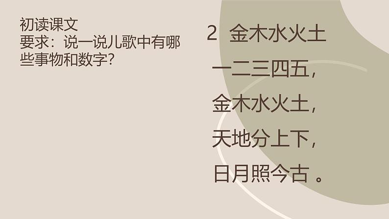 2024年秋一年级上册2金木水火土 课件(01)第3页