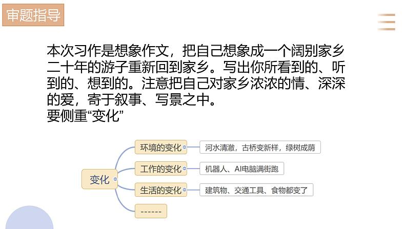 统编版（2024）五年级语文上册习作：二十年后的家乡课件4第3页