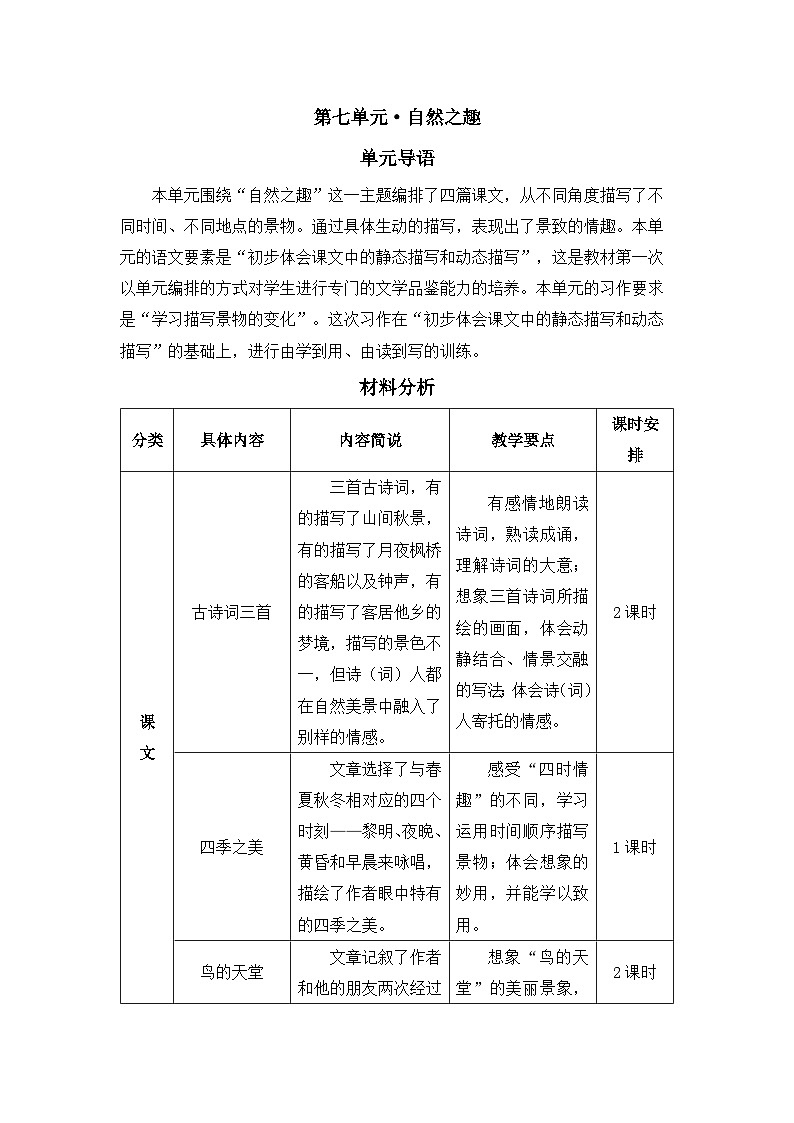 五上《古诗词三首 山居秋暝 枫桥夜泊》精品教案（第一课时）01
