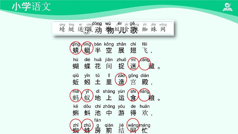 动物儿歌 课件 第一课时-2024-2025学年度小学一年级语文下册 统编版（2024）04