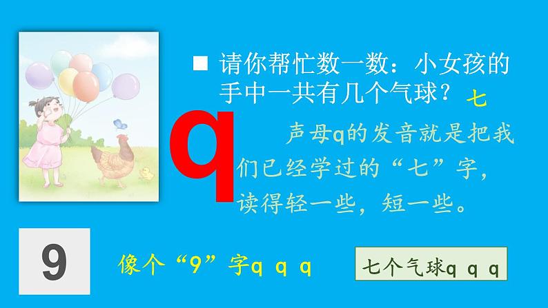 小学语文新部编版一年级上册第三单元第六课《j q x》作业课件（2024秋）第5页