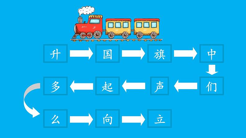 小学语文新部编版一年级上册第六单元第八课《升国旗》作业课件（2024秋）第4页