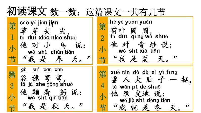 最新统编版语文一年级上册4四季【课件】第5页