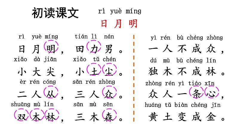 最新统编版语文一年级上册9日月明【课件】第5页
