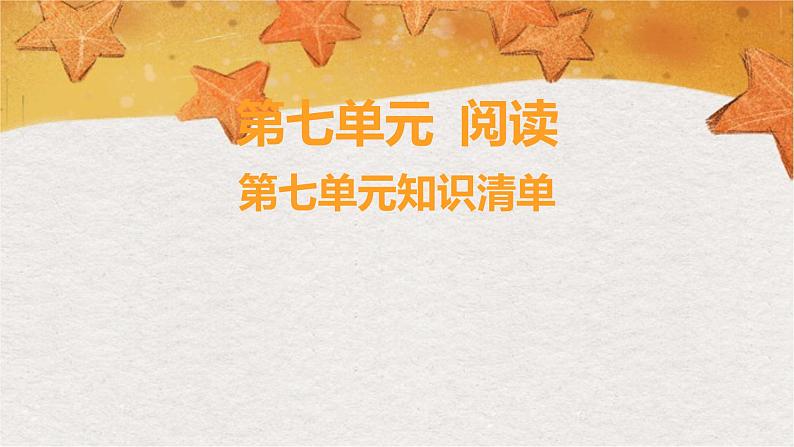 部编版（2024秋）语文一年级上册 第七单元 阅读-第7单元知识清单课件第1页