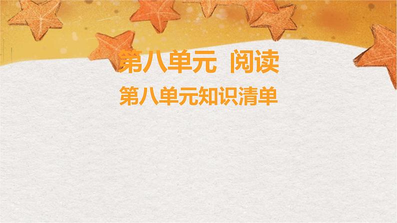 部编版（2024秋）语文一年级上册 第八单元 阅读-第8单元知识清单课件第1页