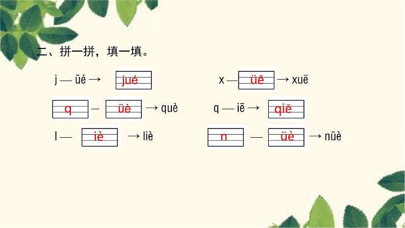 部编版（2024秋）语文一年级上册 12. ie üe er课件第3页