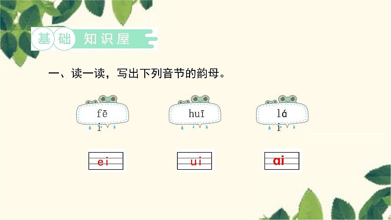 部编版（2024秋）语文一年级上册 10. ɑi ei ui课件02