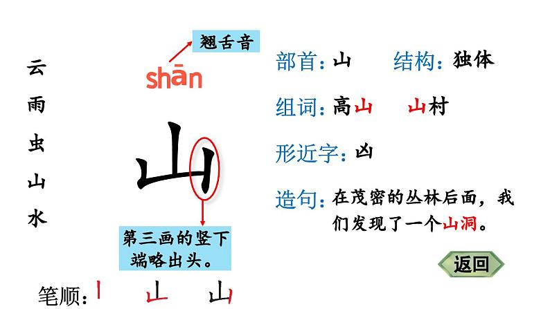 小学语文新部编版一年级上册第六单元《识字》生字教学课件（2024秋）第6页