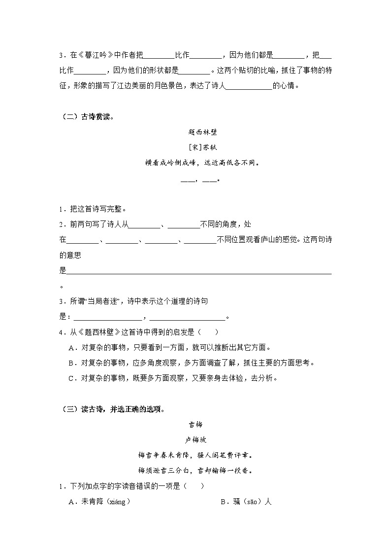 第三单元“连续观察”主题阅读（要点梳理+例文训练）-2024-2025学年四年级上册 统编版03