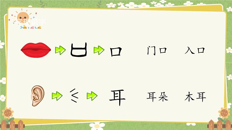 2024秋统编版语文一年级上册 识字3《口耳目手足》第1课时课件第6页