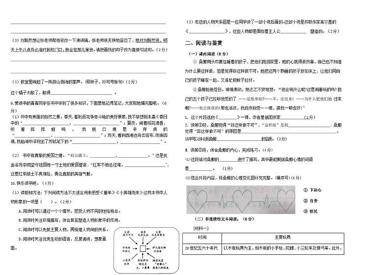 河南省郑州市二七区2024-2025学年六年级上学期期中自主评价语文试卷02
