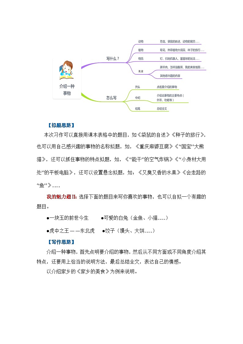 统编版小学语文五年级上册作文能力提升练习第五单元习作：介绍一种事物（技法+范文+素材）第3页