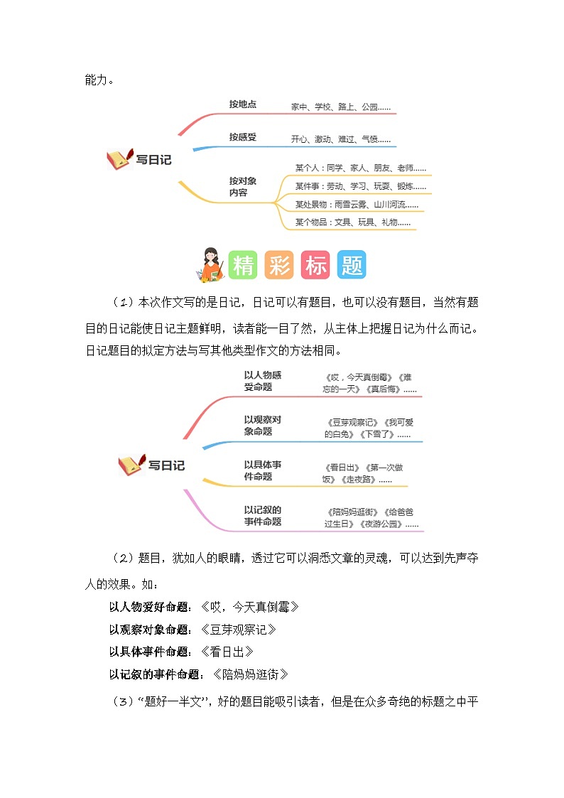 统编版小学语文三年级上册单元作文提升练习第二单元习作：写日记（素材积累）第2页