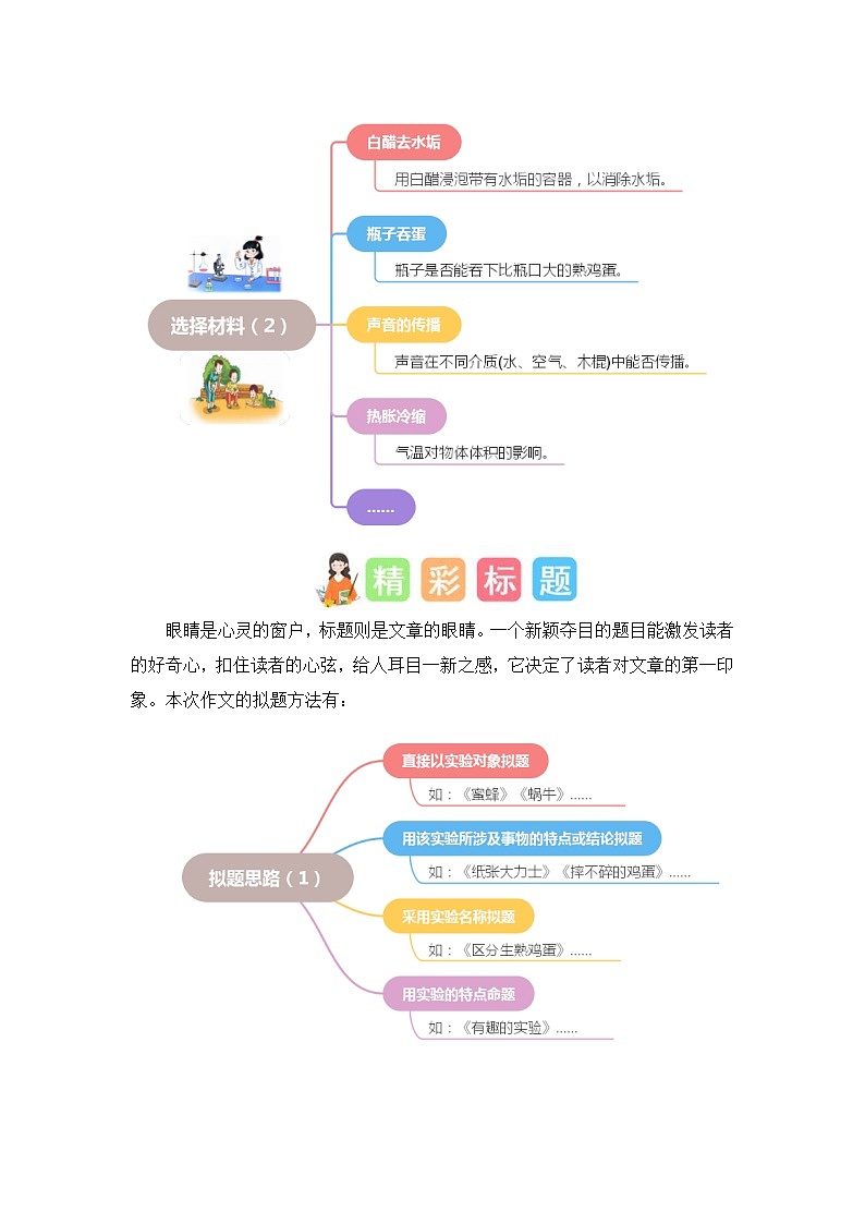 统编版小学语文三年级下册作文能力提升练习第四单元习作：我做了一项小实验（素材积累）（含答案）02