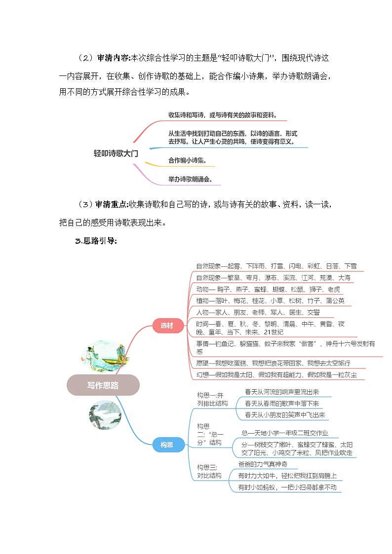统编版小学语文四年级下册作文能力提升练习第三单元习作：轻叩诗歌大门（范文点评）（含答案）第2页