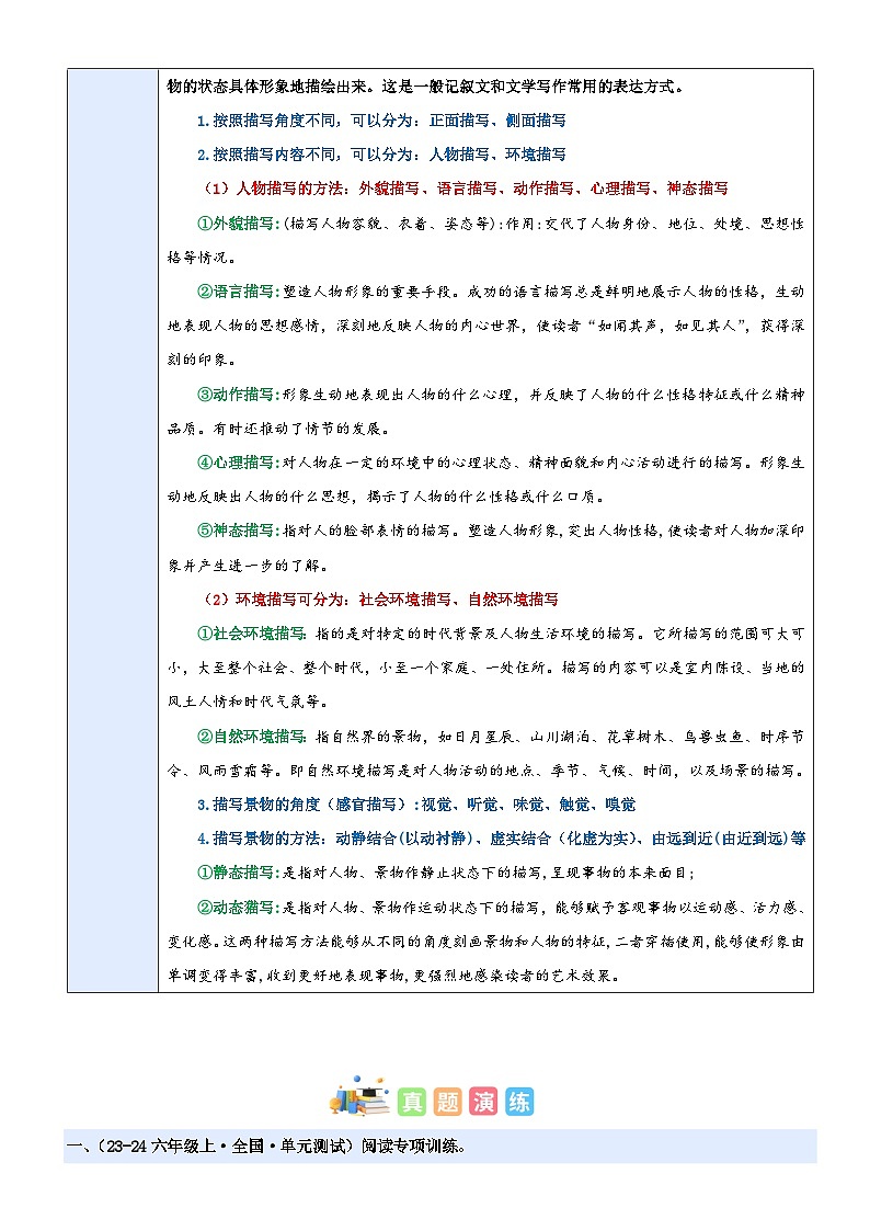 第一单元“触摸自然”（主题阅读）-2024-2025学年六年级语文上册阅读理解练习卷（统编版）第2页