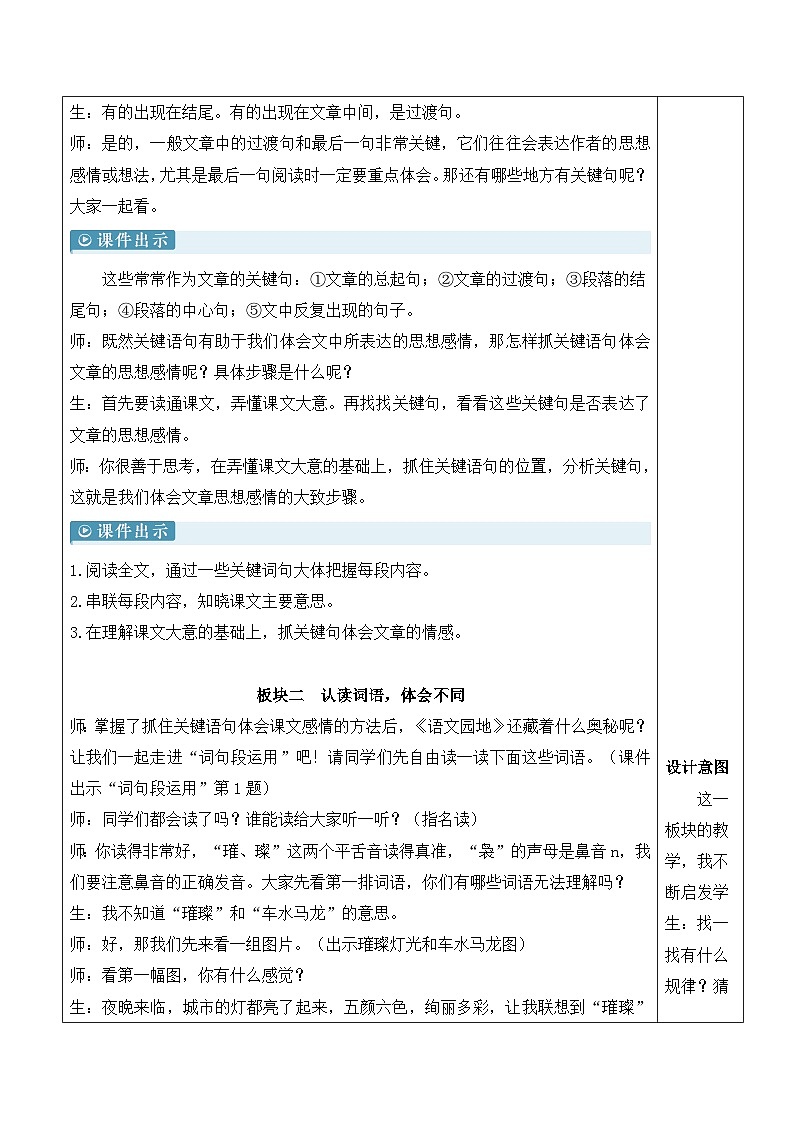 人教部编版语文四年级下册 语文园地一课件+教案+学习单03