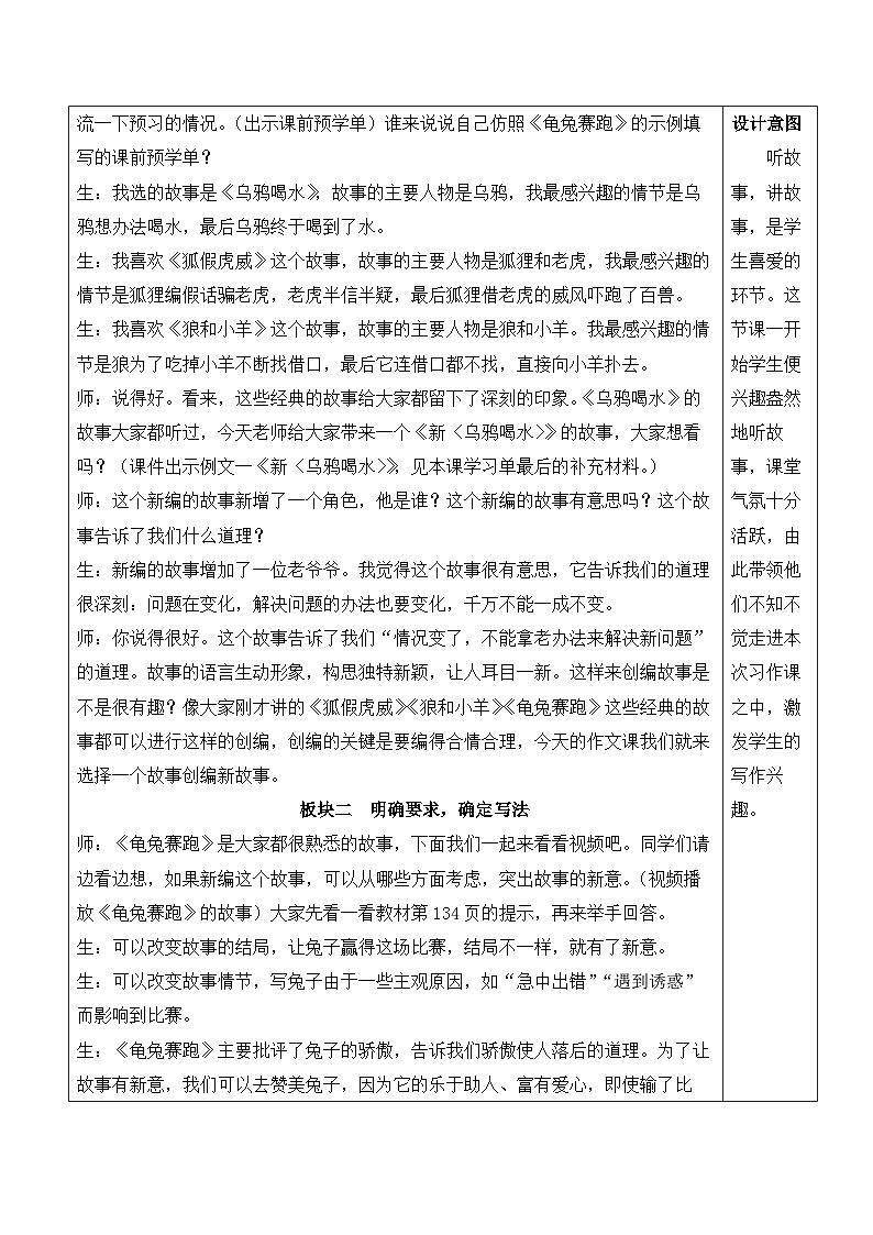 人教部编版语文四年级下册 习作：故事新编 教案第2页