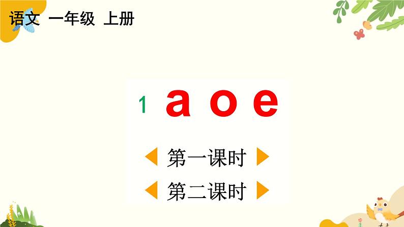 语文统编版（2024）一年级上册 汉语拼音1 ɑ o e课件第1页