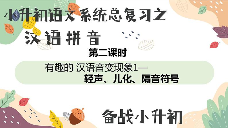 2小升初汉语拼音总复习——轻声儿化一不变调 - 副本第1页