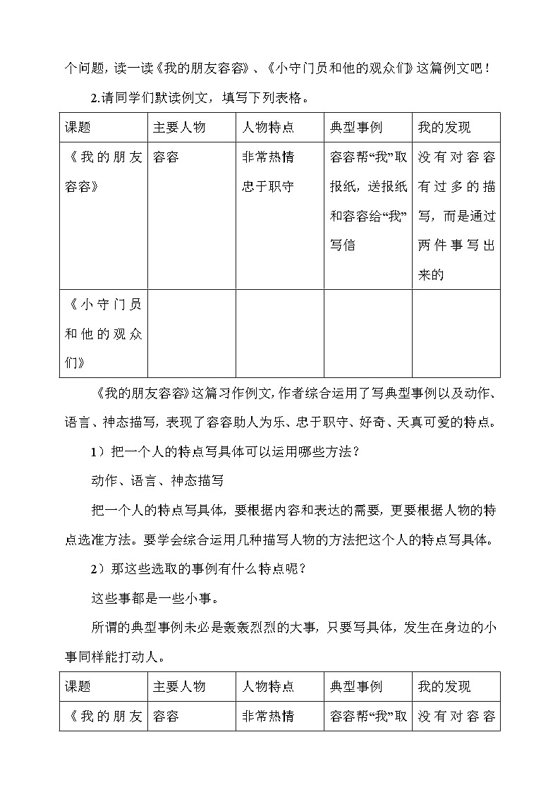 人教部编版语文五年级下册 习作例文 课件+教案02
