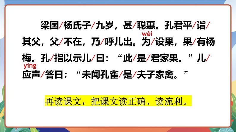 人教部编版语文五年级下册 21《杨氏之子》第二课时 课件第4页