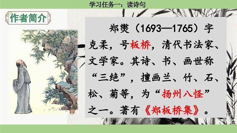 部编版小语文六下 10《古诗三首》之《竹石》课件第4页